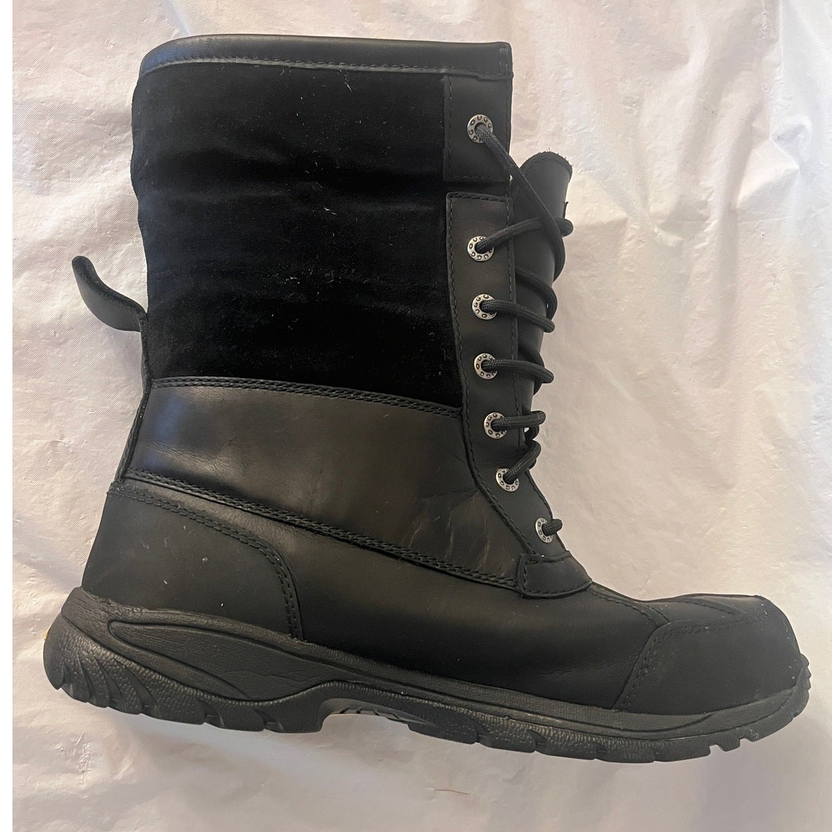 SAOLA Stivali UGG Butte 5521 stringati neri impermeabili da uomo taglia:11 suola Vibram