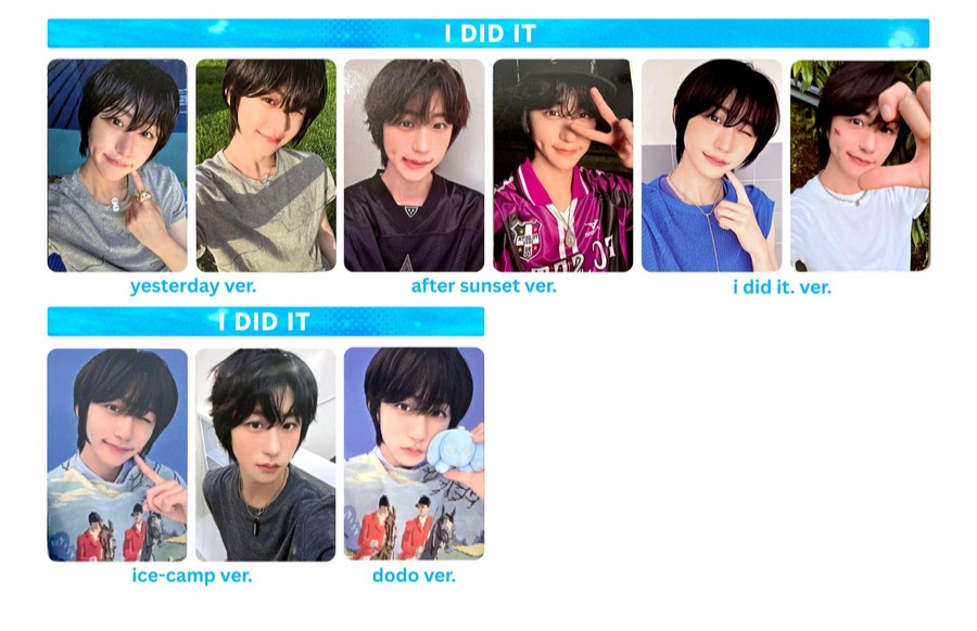 IDID - I did it. Album Official book/ ice camp/dodo PHOTOCARD KPOP
