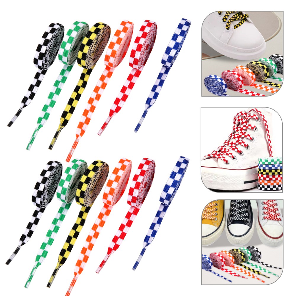 APL 12 paia lacci colorati scarpe sportive accessori piatti poliestere