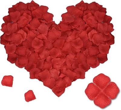 Valentinstag Deko Stoff Blume Rosenblätter Geschenk für Sie Ihn Idee Tisch