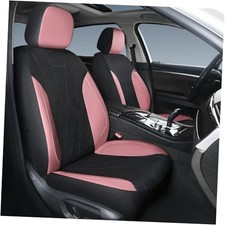 Car Seat Covers Full Set, Leather Car Seat Cushion, Ultra-Thin 2Piece Pink