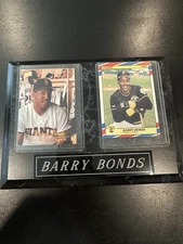 Barry Bonds San Francisco Giants MLB Commemorative 2 Card Plaque