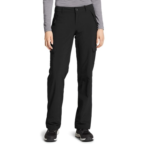 Eddie Bauer Womens Winter Snow Gorpcore Fleece Lined Cargo Pants Size 16 Black