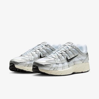 NEW Nike P-6000 Men's Size 10.5 White/Black-Metallic Silver CD6404-105 Fast Ship