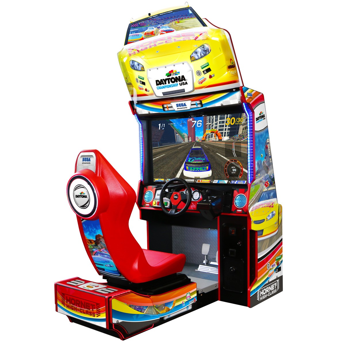 SEGA Daytona Championship USA Racing Arcade Game with 4-Way Shifter