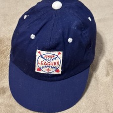 Vintage Infant Baseball Hat Stretch Fit Junior League Ball Navy 90s