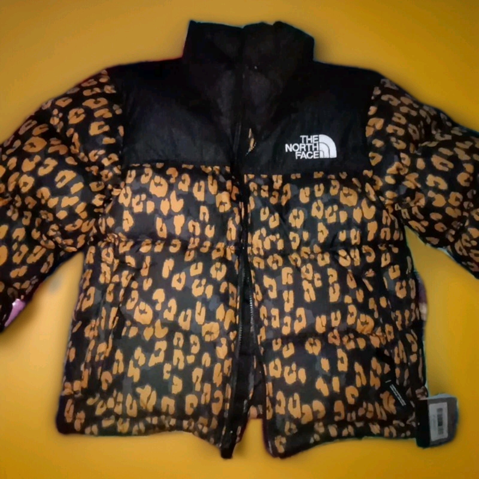 THE NORTH FACE Womens MEDIUM Summit Series Brn/Blk Hide Leopard Print Jacket NWT