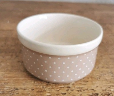 Mushroom & Cream Polka Dot Ramekin By Katie Alice 2010 Creative Tops Ltd