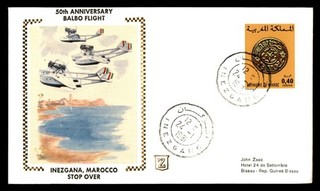 Mayfairstamps Morocco 1981 Balboa Flight 50th Anniv Airplanes Cover ccb_46605