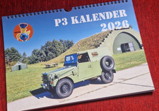 P3 Wandkalender DIN A4 2026 DDR Geländewagen Oldtimer NVA