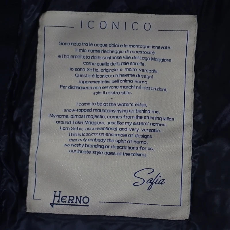 HERNO Iconico Sofia Puffer Jacket Black Nylon Siz… - image 6