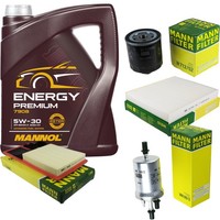 Inspektionspaket 5L Mannol Energy Premium 5W-30 FüR VW Polo 1.4 Seat Ibiza IV