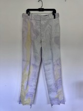 Fendi Men’s Sunrise Purple Yellow Linen Cotton Silk Trousers Size IT50 New