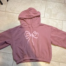 Celebrity Pink Women's XL Pink Pullover Hoodie Fleece Graphic Bow Drawstring