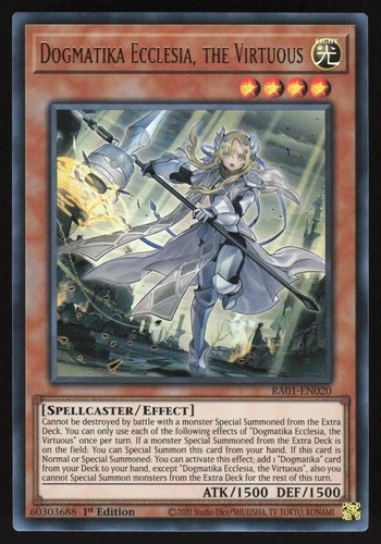 Dogmatika Ecclesia, the Virtuous - RA01-EN020 - Ultra Rare - 1st Edition Yugioh