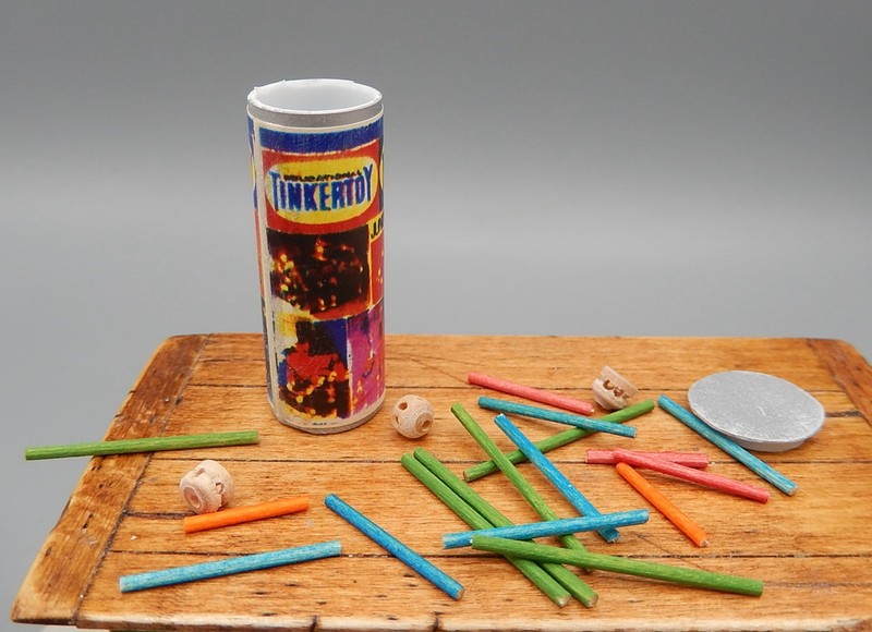 Vintage Doll's Tinkertoy Toys Artisan Dollhouse Miniature 1:12