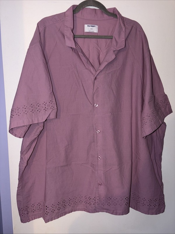 Lot Of 5 Men’s XXXXL Old Navy Cotton Short-Sleeved Button-Down Shirts - 1 NWT