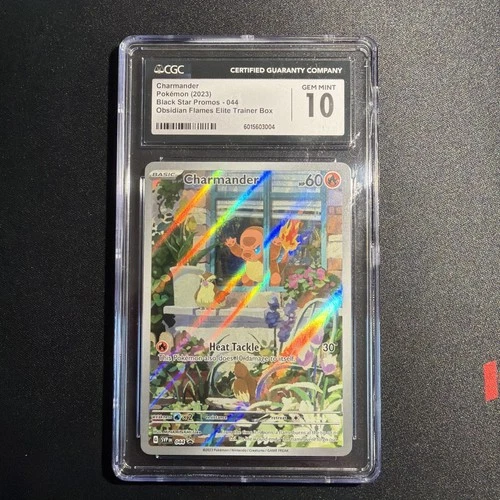 CGC 10 Charmander #044 Obsidian Flames ETB Black Star Promo Graded 🔥