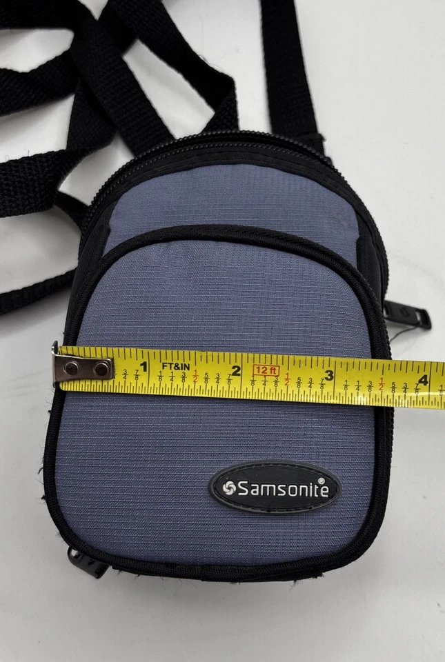 SAMSONITE Small Camera Shoulder Travel Bag Snap Closure Padded Walls Long Strap - Image 4 of 4