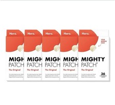 Mighty Patch Original by Hero 5 Boxes Of 36 Count 180 Total Patches Exp 6/2028