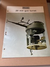 Vintage Hagglunds 20 MM Gun Turret for Swedish APC 302 Military Brochure