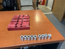 Lot of 9 Mec 302 CHARGE BARS and 9- Powder Bushings Mec 600 Jr Reloader Shell