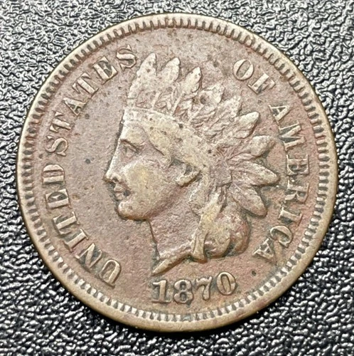 1870 Indian Head Cent 1c VF Very Fine Better Date Penny