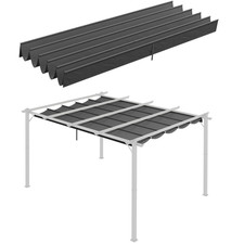 Pergola Replacement Canopy 4x3m Shade Cover Outdoor Patio Grey UV Protection
