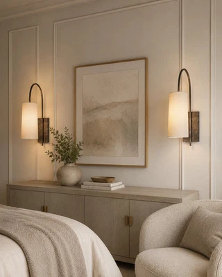 Porta Romana Willow wall lamps 2 pairs (4 lamps) - Image 1 of 4
