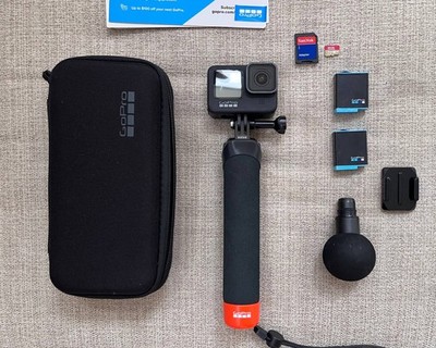 GoPro HERO9 5K Action Waterproof Digital Camera Bundle + 32GB Sd + 2 Batteries