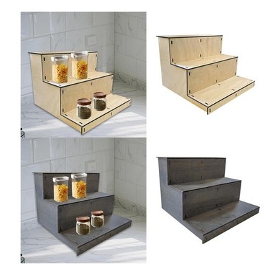 Holzaufsteller für Cupcake, Sammlerflaschen, 3-stufiger Aufsteller