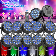 10 LED RGB Stage Lighting Par Light DMX Beam Party DJ Disco Lights With Battery