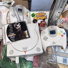 Sega Dreamcast White Works Sold As Is With 2 Games High Grade w/memory stick