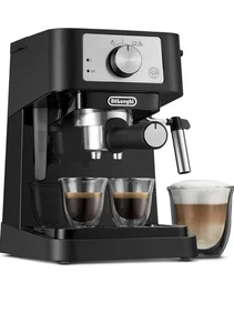 De'Longhi Stilosa Espresso Machine, 15 Bar, Milk Frother, Compact Coffee Maker