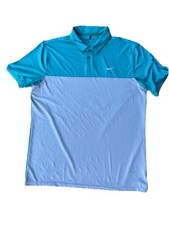 Nike Golf Standard Fit Dri Fit Polo Mens L Blue Short Sleeve Performance Shirt