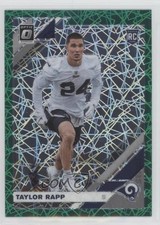 2019 Panini Donruss Optic Rookies Green Velocity Prizm Taylor Rapp #129 u6m