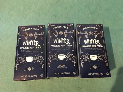 *NEW* 3 boxes trader JOE'S Winter   Wake Up BLACK Tea 20 BAGS Exp 08/12/2027