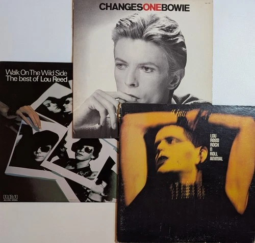 David Bowie Lou Reed 3 LP Lot ChangesOneBowie Rock n Roll Animal Best Of VG+ NM