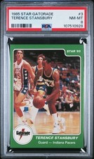 1984-85 Star Gatorade #3 Terence Stansbury PSA 8 Indiana Pacers CENTERED