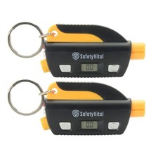 NEW IN BOX SafetyVital Set of 2 5-in-1 Emergency Key Chains Black/Yellow