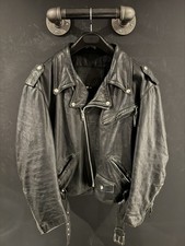 Vintage 1980s Harley-Davidson Embossed Leather Motorcycle Jacket Made in USA 50