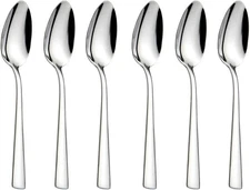 Set of 6 Tea Spoons - Genuine Stainless Steel - Brand New - Free Shipping