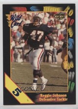 1991 Wild Card Draft 5 Stripe Reggie Johnson #4 Rookie RC g2l. rookie card picture