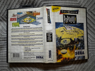 Master System Populous Game REGION FREE (Works on US Consoles)
