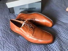 Johnston & Murphy Findley Saddle Tan Brown Men’s Oxford Shoes size 13 New w box