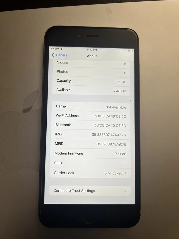 Apple iPhone 6S Plus 16GB Space Gray A1687 Sprint/ T-Mobile - Image 2 of 4