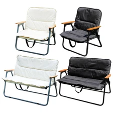 Folding Single/Double Person Camping Chair w/ Cushion Patio Lawn Beach Rest Seat