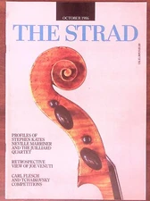 THE STRAD MAGAZINE OCT 1986 JOE VENUTI CARL FLESCH STEPHEN KATES MORE W154