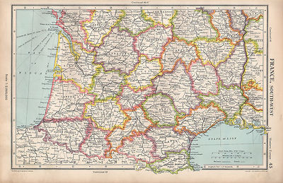 carte de france sud ouest