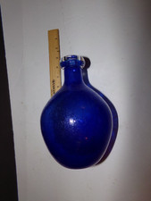 heavy hand blown blue vase